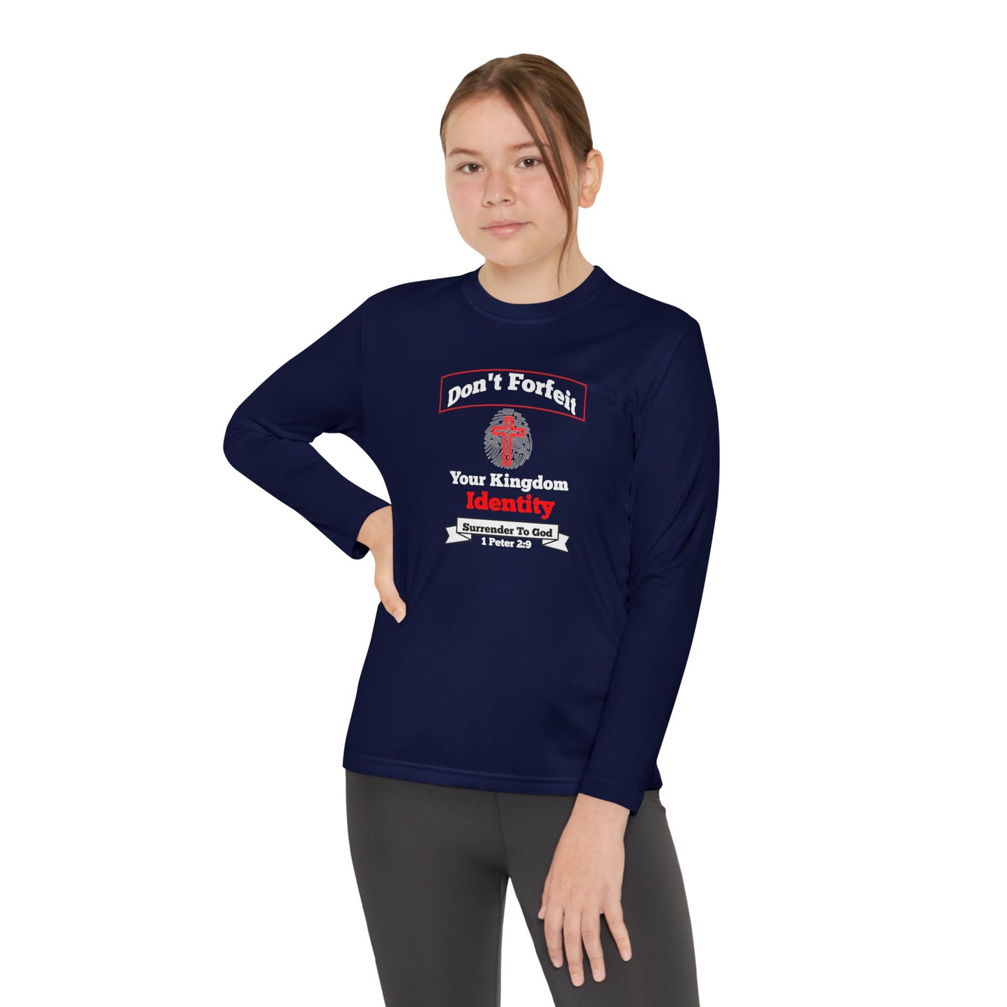 Don't Forfeit Your Kingdom Identity, Youth Long Sleeve Tee — God Created Diversity, Christian, Faith-Based
