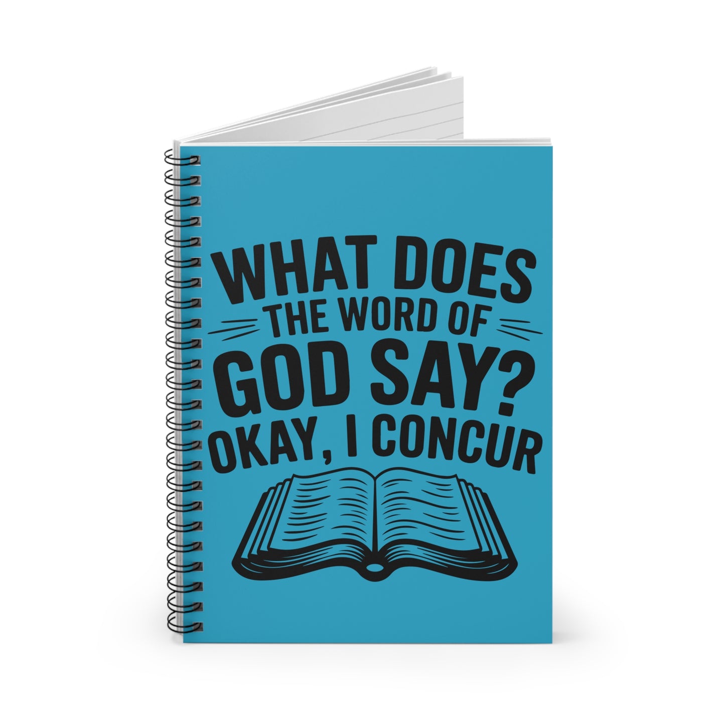 What Does The Word of God Say?,- Spiral Ruled Journal for Positivity & Gifts