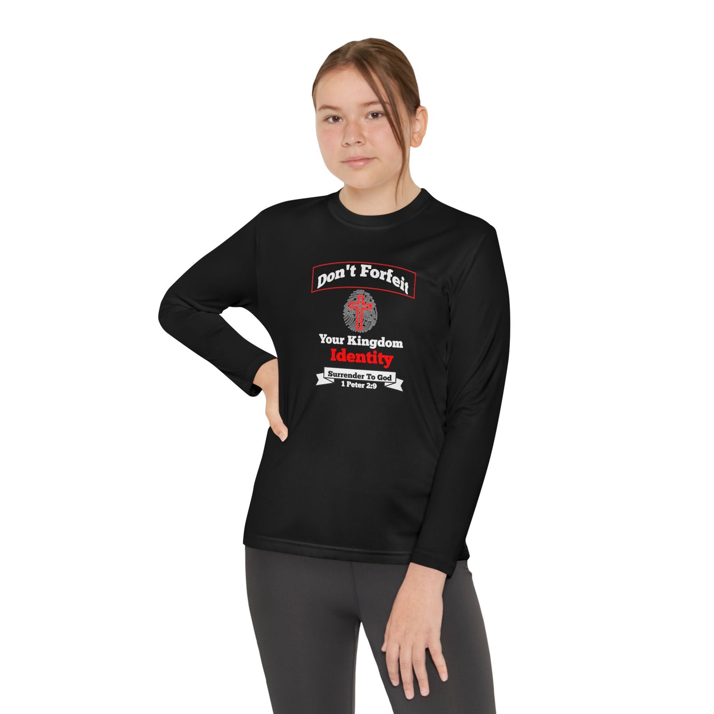 Don't Forfeit Your Kingdom Identity, Youth Long Sleeve Tee — God Created Diversity, Christian, Faith-Based