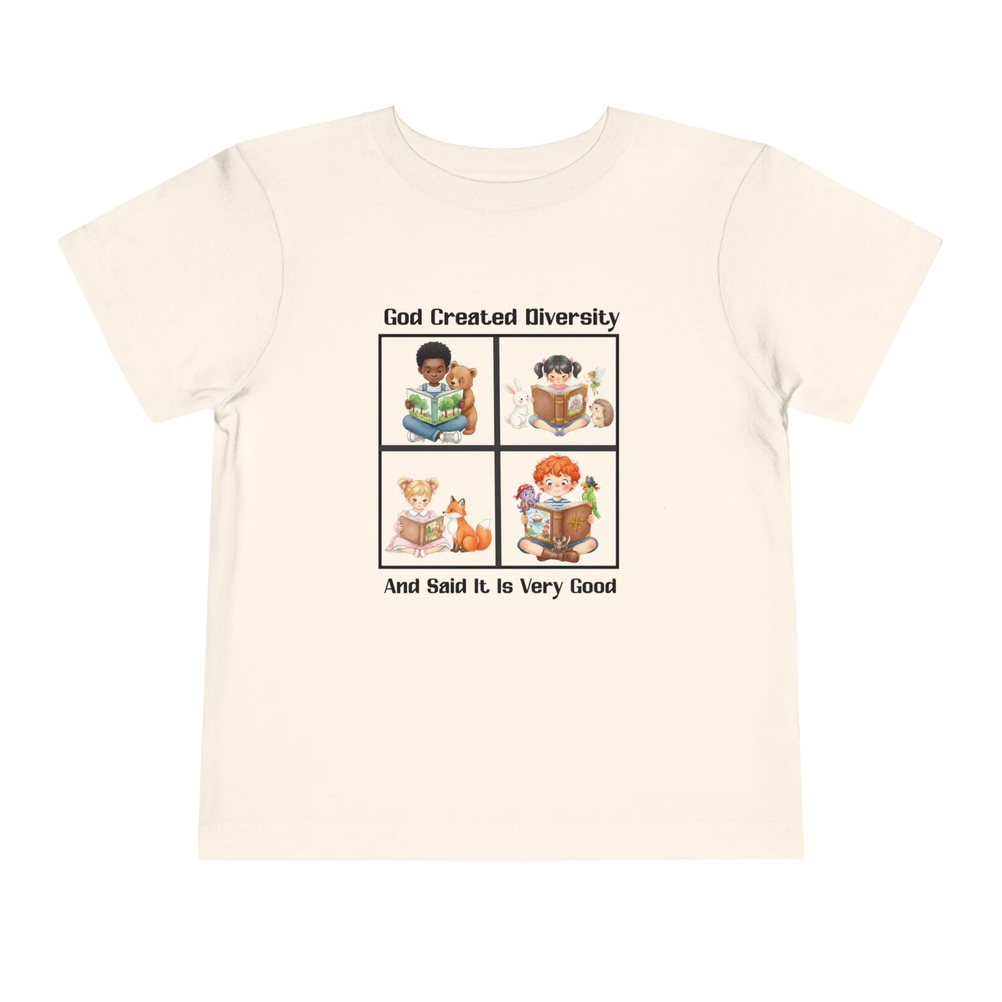 Toddler Short Sleeve Tee, Christian, Faith-Based, Diversity Design