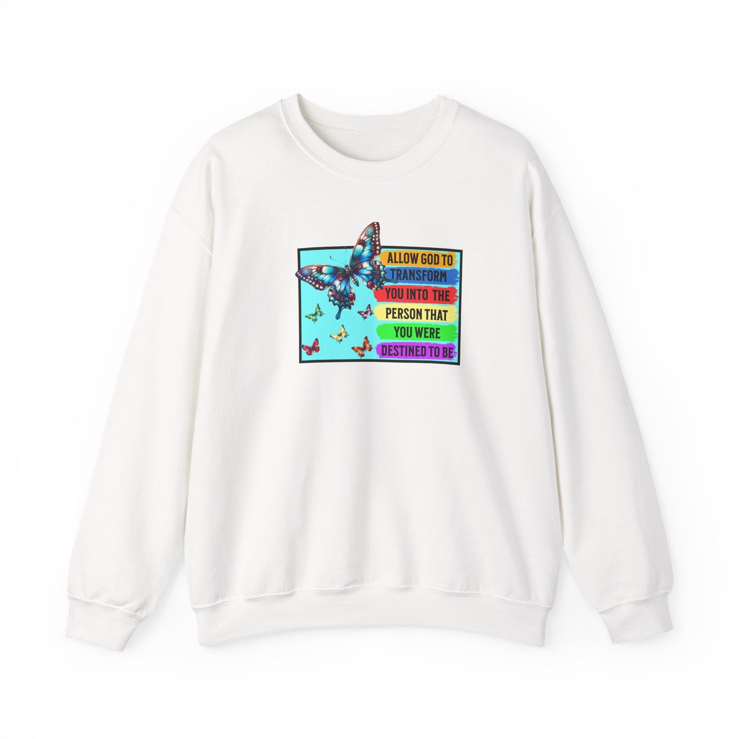 Allow God To Transform You, Faith-Based, Repentance, Unisex Heavy Blend Sweatshirt