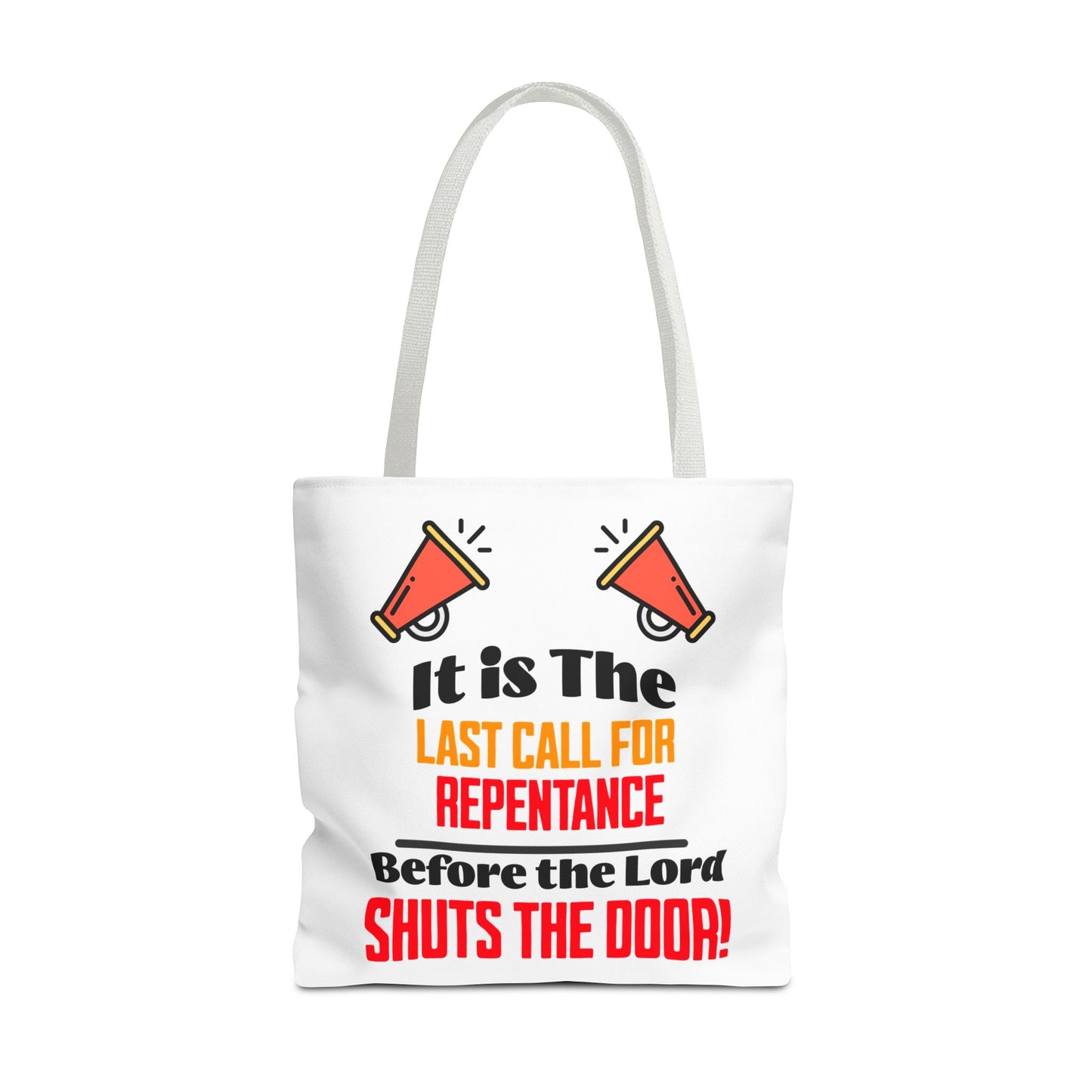 Last Call for Repentance, Christian Tote Bag, Inspirational Christian Gift, Bible Faith