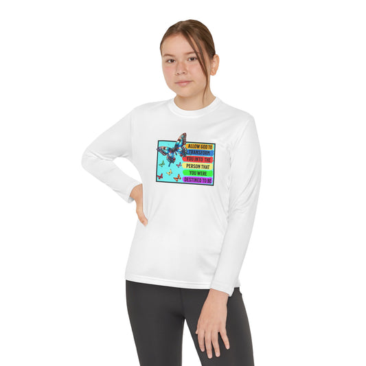 Allow God To Transform You, Youth Long Sleeve Tee — Christian, Faith-Based