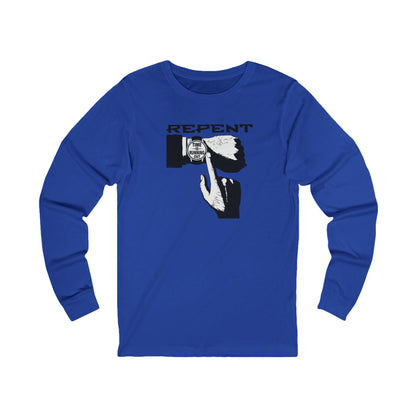 Repent Time is Running Out, Long Sleeve Tee — Faith-Based Christian Message Shirt