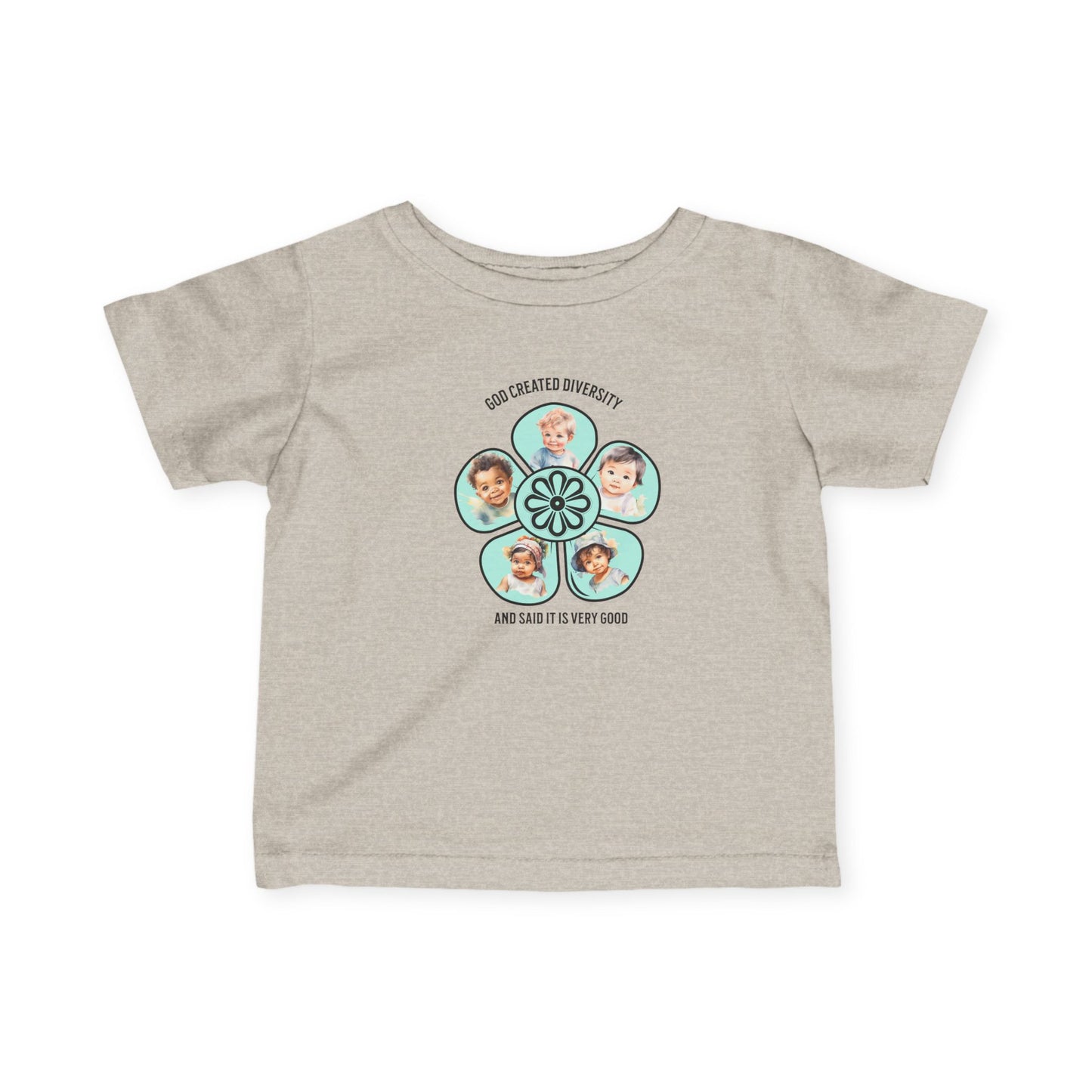 Infant Tee, God Created Diversity, Christian, Faith-Based