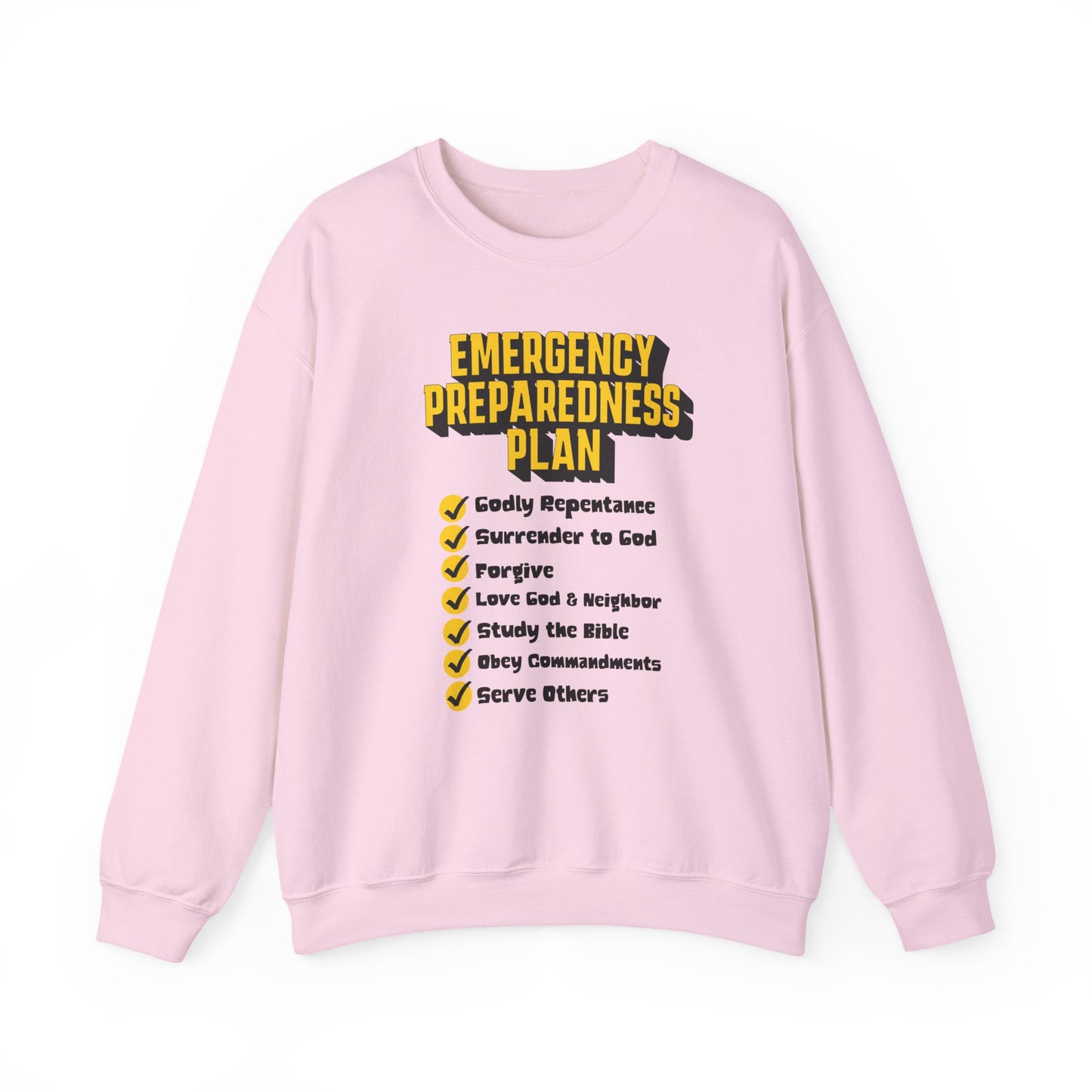 Emergency Preparedness Plan, Faith-Based, Repentance, Unisex Heavy Blend Sweatshirt