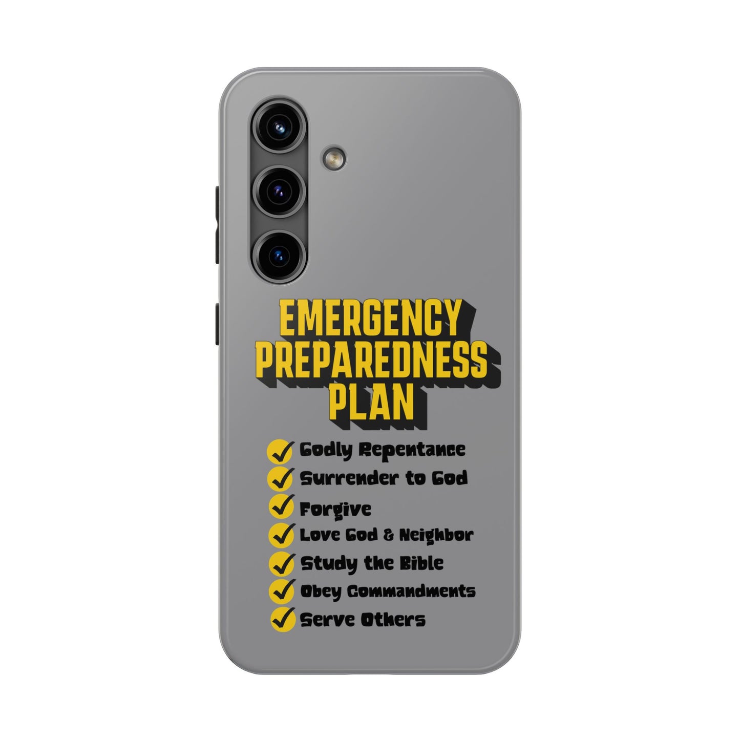 Emergency Preparedness Plan, Phone Case, Christian, Faith-Based