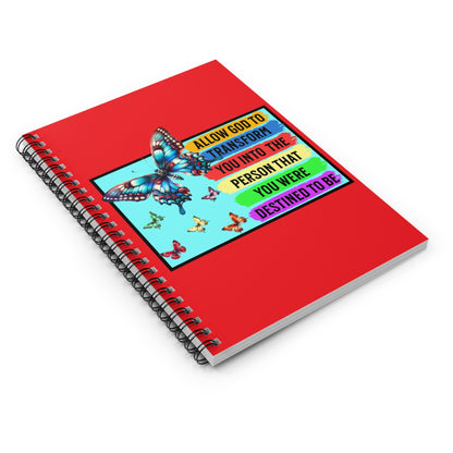 Allow The Lord to Transform You, Spiral Ruled Journal for Positivity, Faith-Based