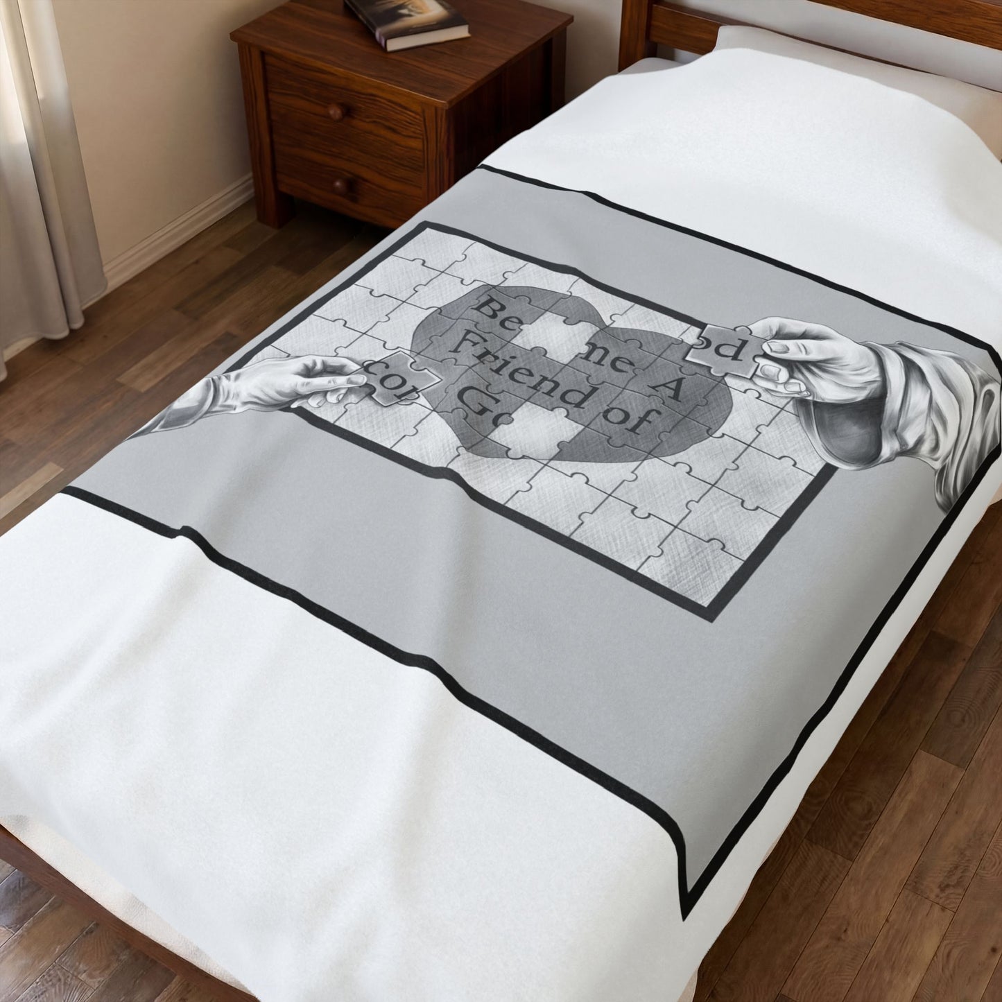 Velveteen Plush Blanket-Become a Friend of God, Faith-Based, Christian
