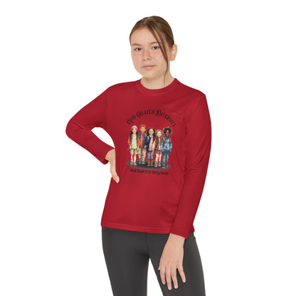 Youth Long Sleeve Tee — "God Created Diversity" Graphic Kids Shirt, Christian, Faith-Based