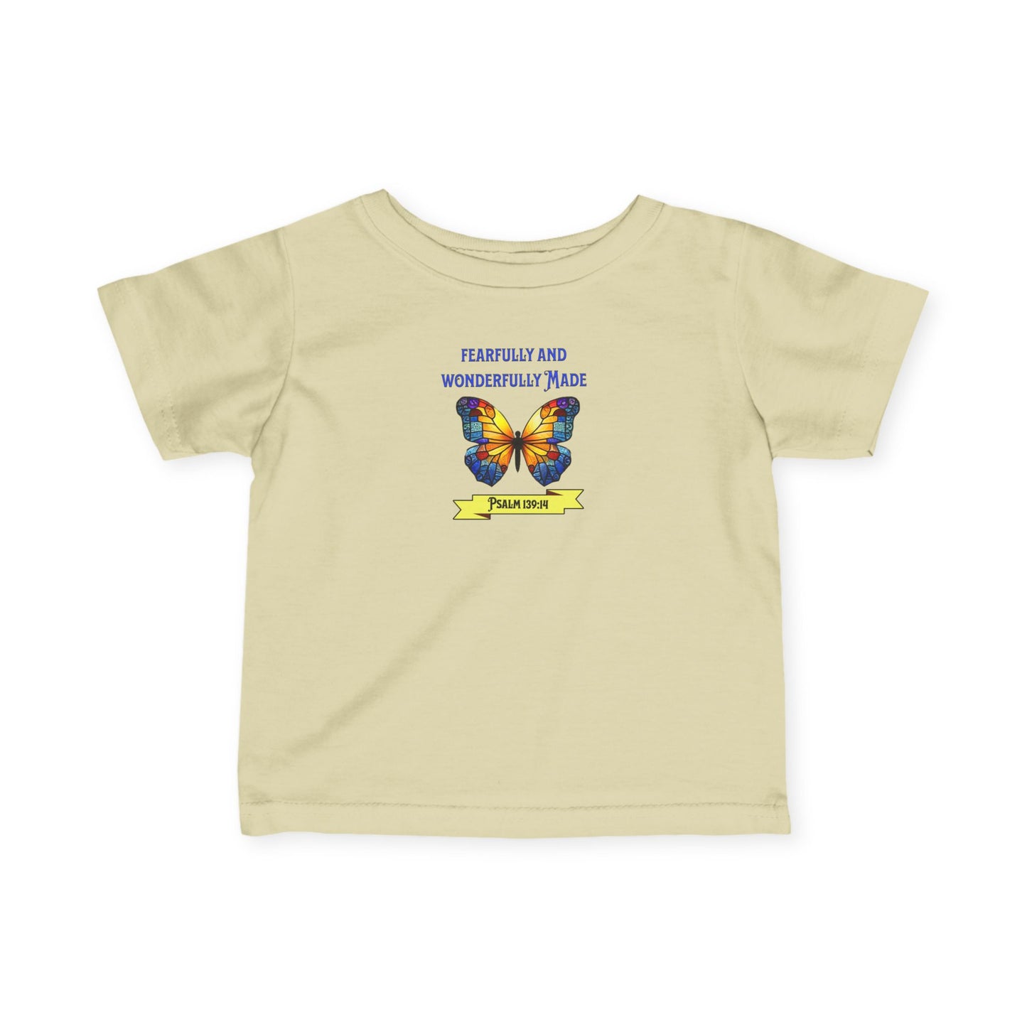 Fearfully and Wonderfully Made, Christian Baby Shirt | Religious Infant Top | Butterfly