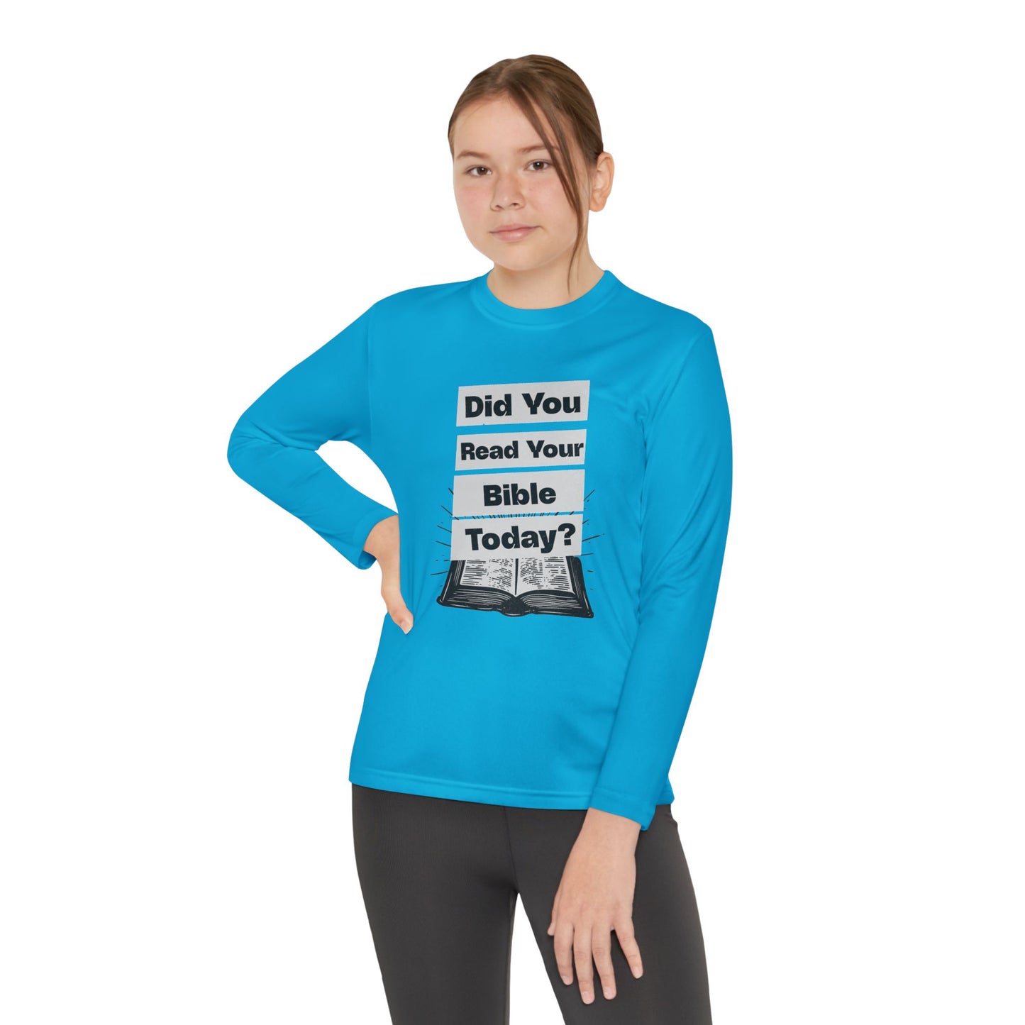 Did You Read Your Bible Today?, Youth Long Sleeve Tee — Christian, Faith-Based