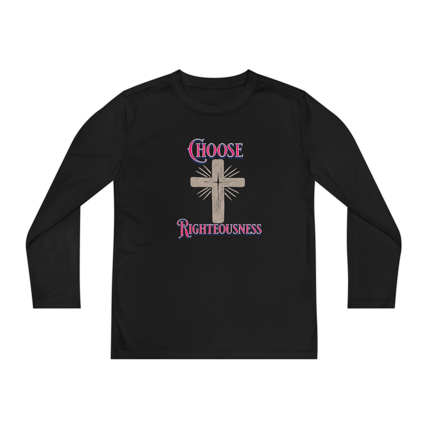 Choose Righteousness, Youth Long Sleeve Tee — Christian, Faith-Based