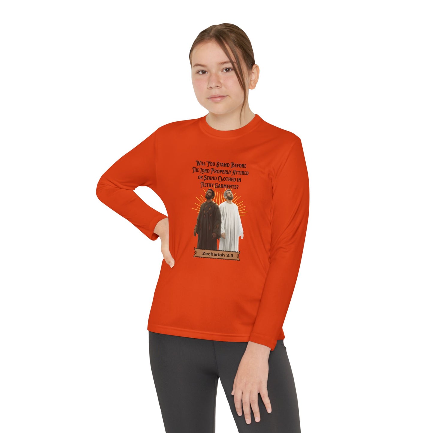 Stand Before the Lord Properly Attired, Youth Long Sleeve Tee — God Created Diversity, Christian, Faith-Based