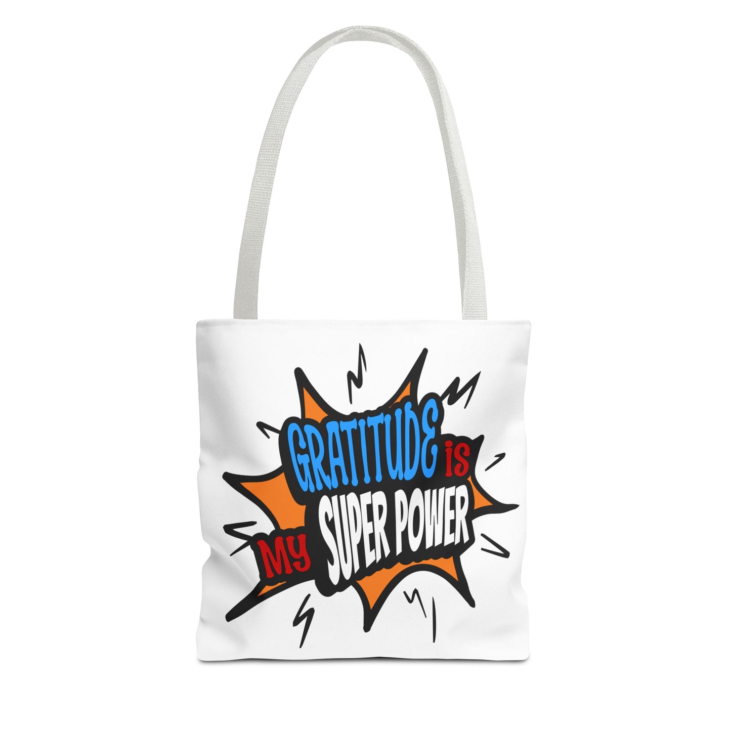 Gratitude is My Super-Power, Christian Tote Bag, Inspirational, Bible Faith