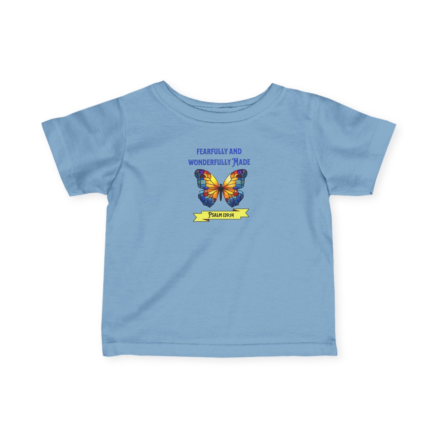 Fearfully and Wonderfully Made, Christian Baby Shirt | Religious Infant Top | Butterfly