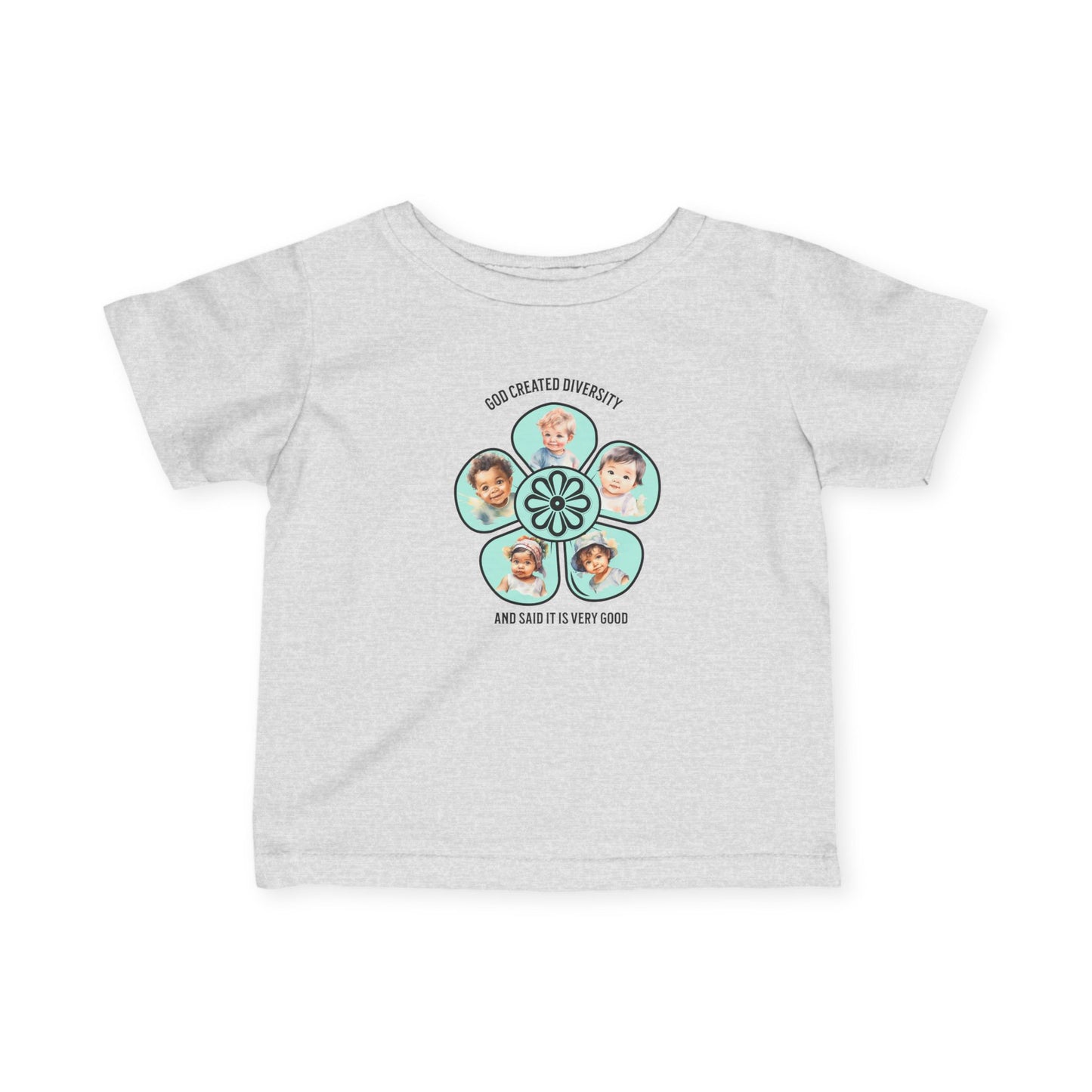 Infant Tee, God Created Diversity, Christian, Faith-Based
