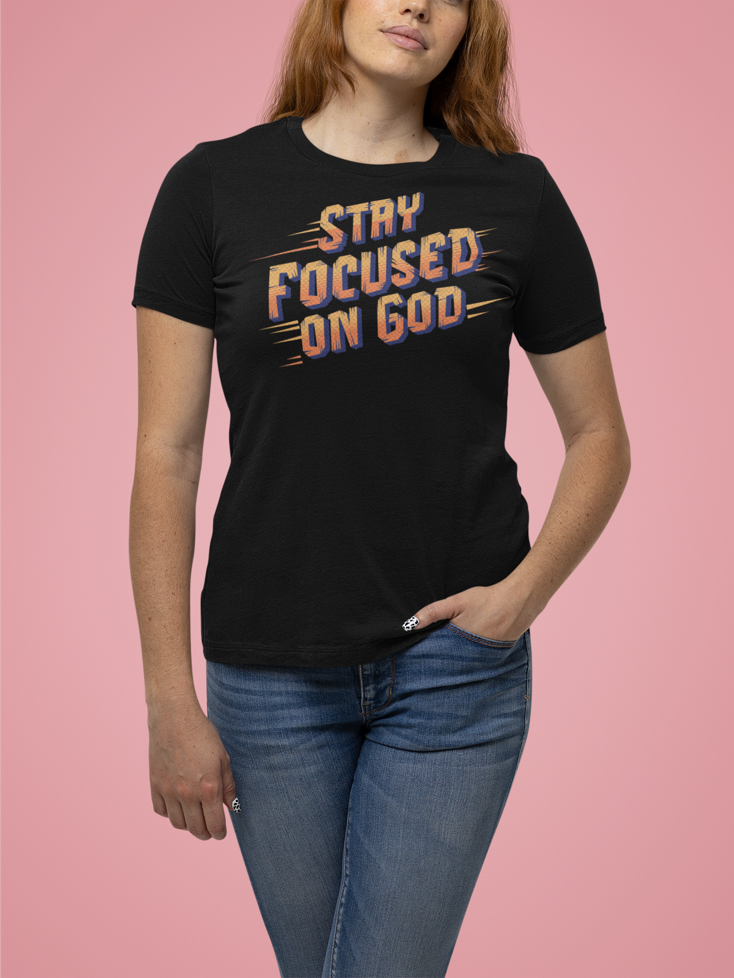 Stay Focused on God, Christian Faith Gift, Faith-Based, Motivational, Inspirational