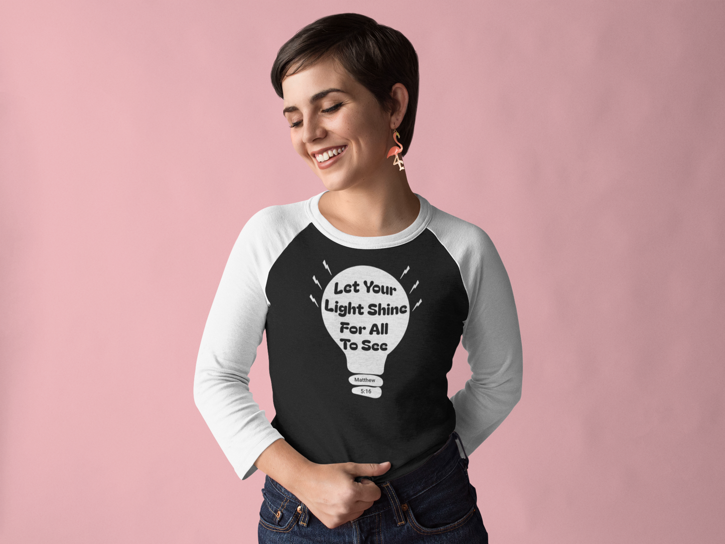 Let Your Light Shine for All to See, Christian T-Shirt, Faith-Based