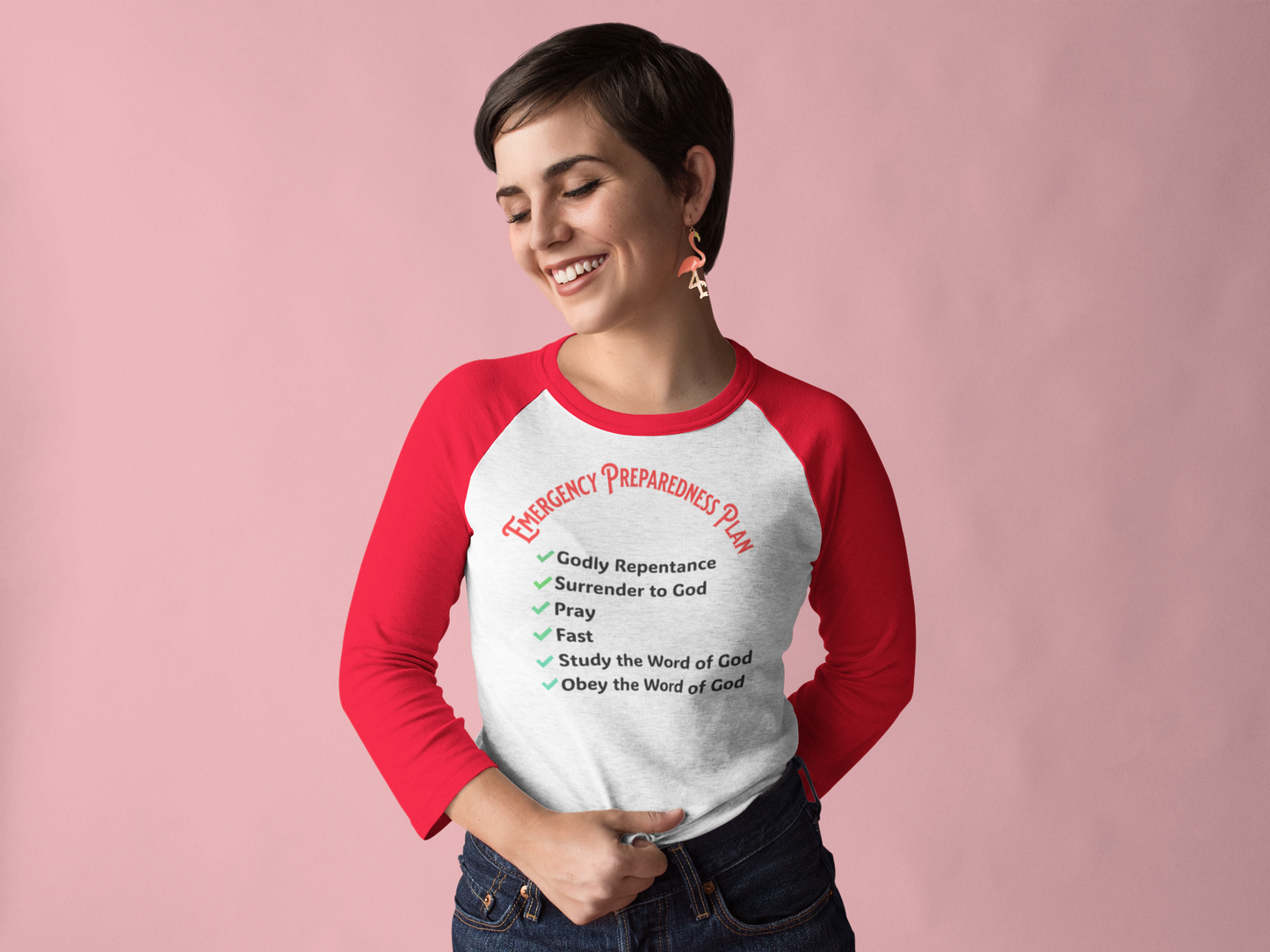 Emergency Preparedness Plan, Christian T-Shirt, Faith-Based