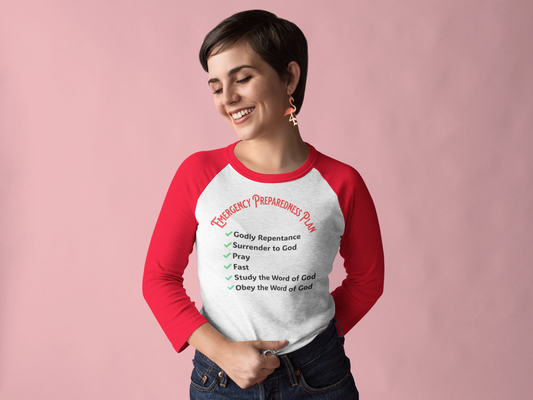 Emergency Preparedness Plan, Christian T-Shirt, Faith-Based