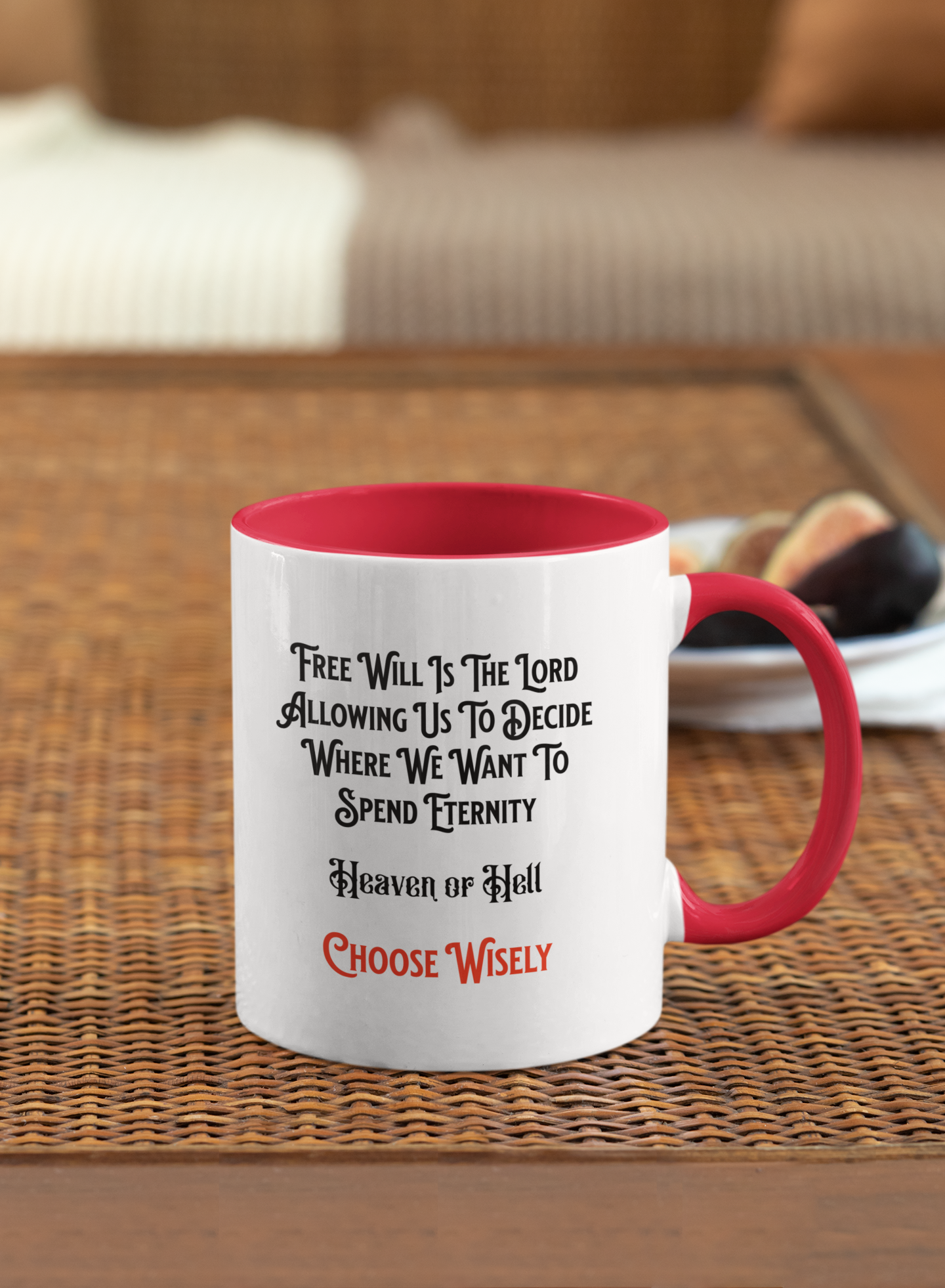 Free Will, Decide Where to Spend Eternity, Christian Mug