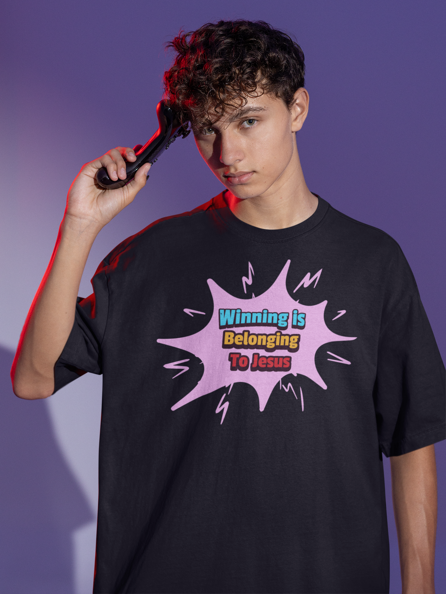 Winning is Belonging to Jesus, Jesus T-Shirt, Inspiration, Jesus, Faith-Based