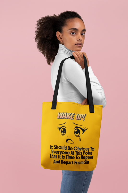Wake Up! Christian Tote Bag, Inspirational Christian Gift, Bible Faith