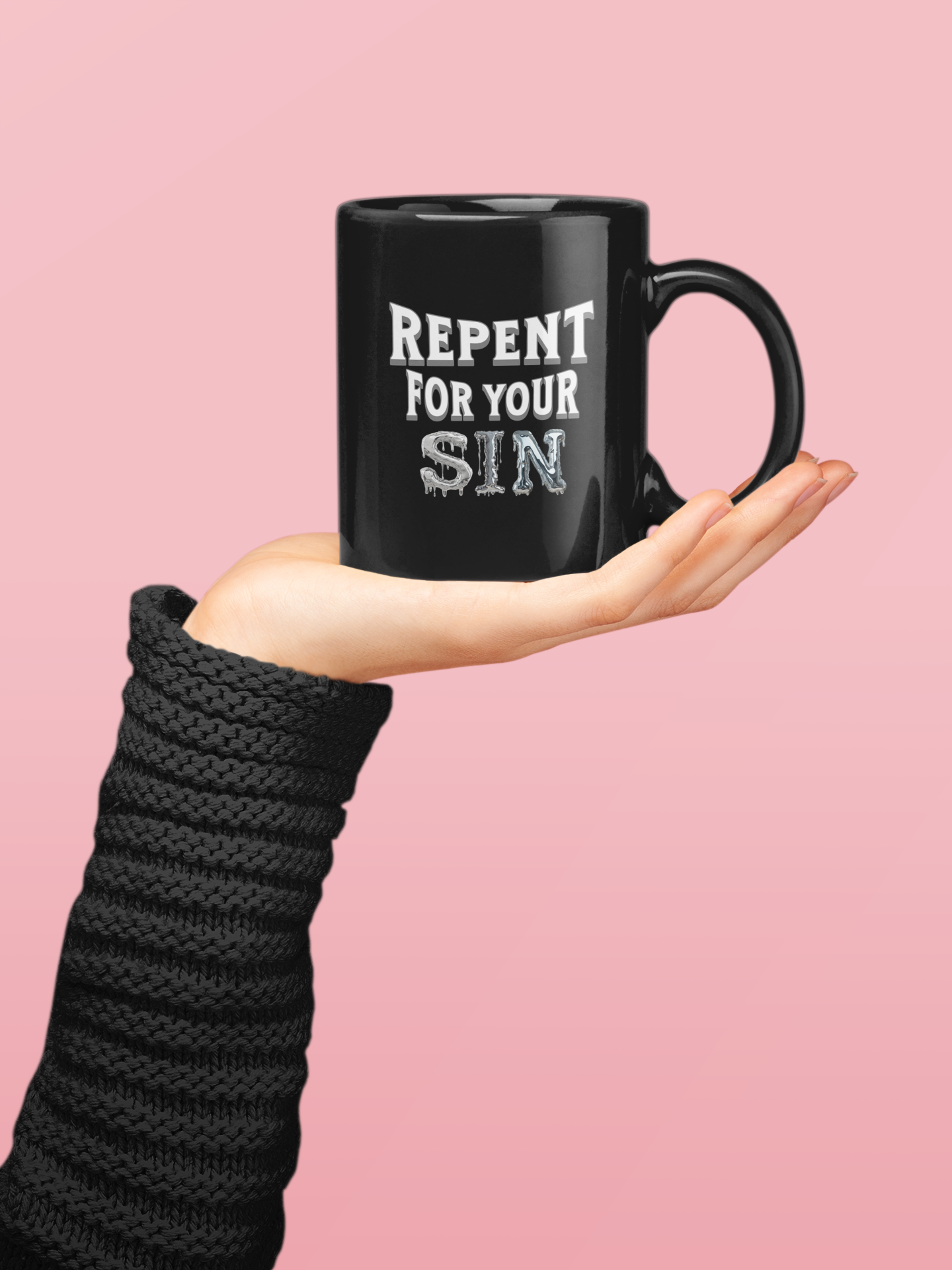 Repent For Your Sin, Christian Mug, Ceramic 11 oz, Faith-Based