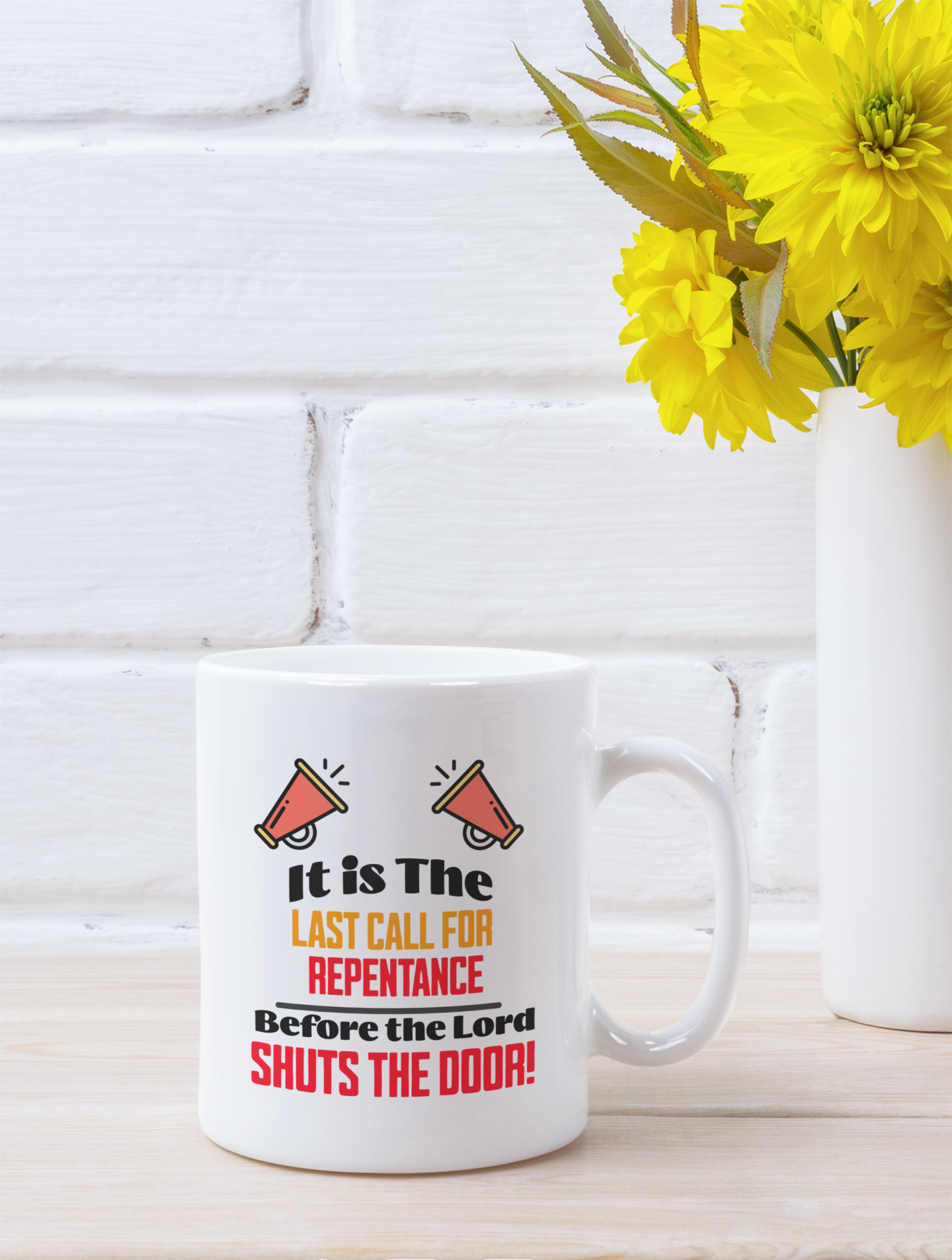 Last Call for Repentance, Christian Mug, Ceramic 11 oz Coffee Mug, Faith-Based