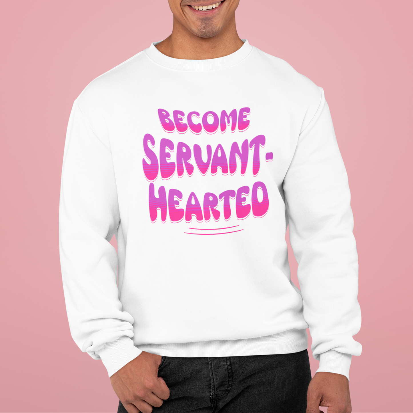 Become Servant-Hearted, Faith-Based, Repentance, Unisex Heavy Blend Sweatshirt