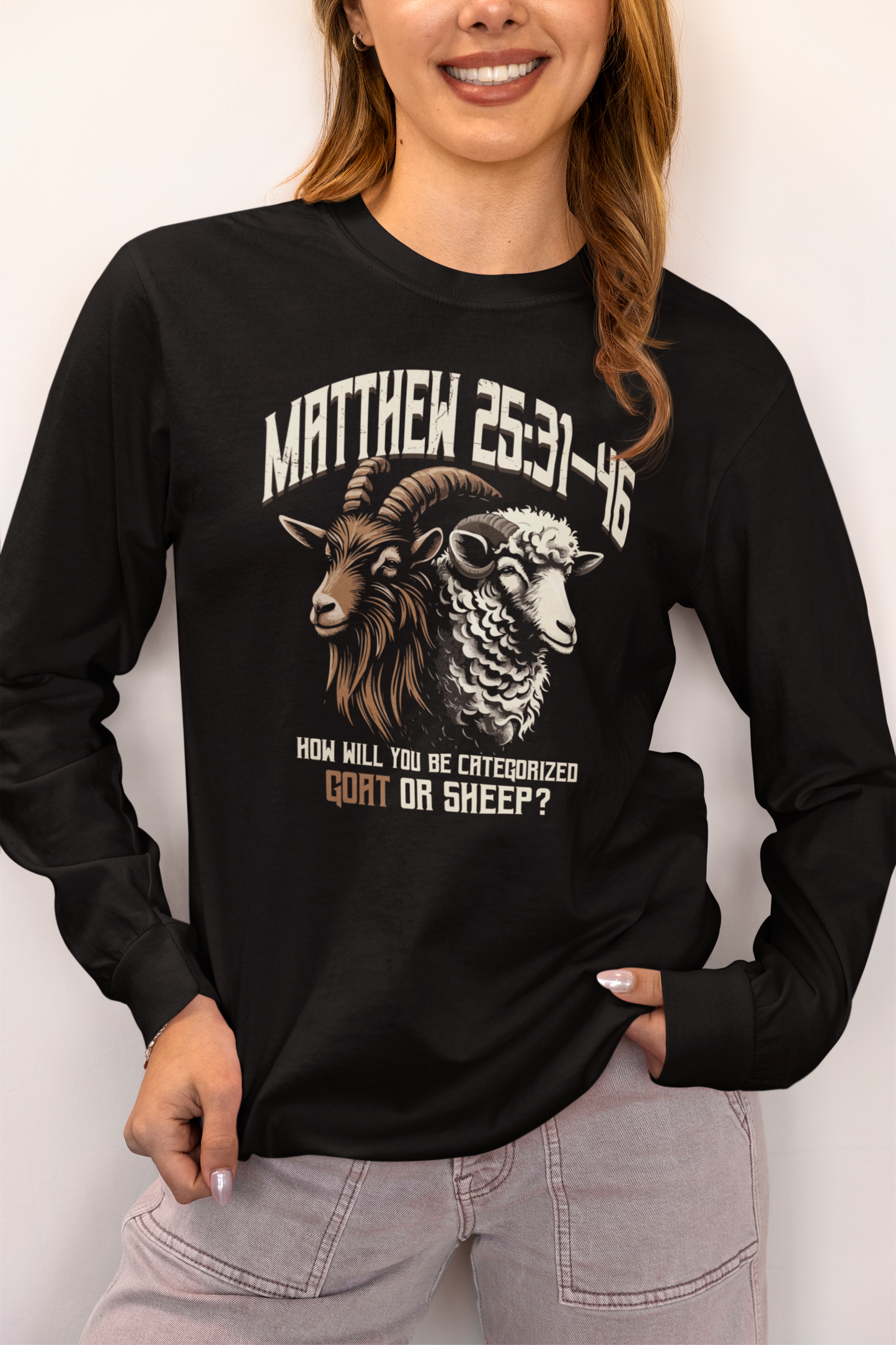 How Will You Be Categorized (Black)? Long Sleeve Tee — Faith-Based Christian Message Shirt