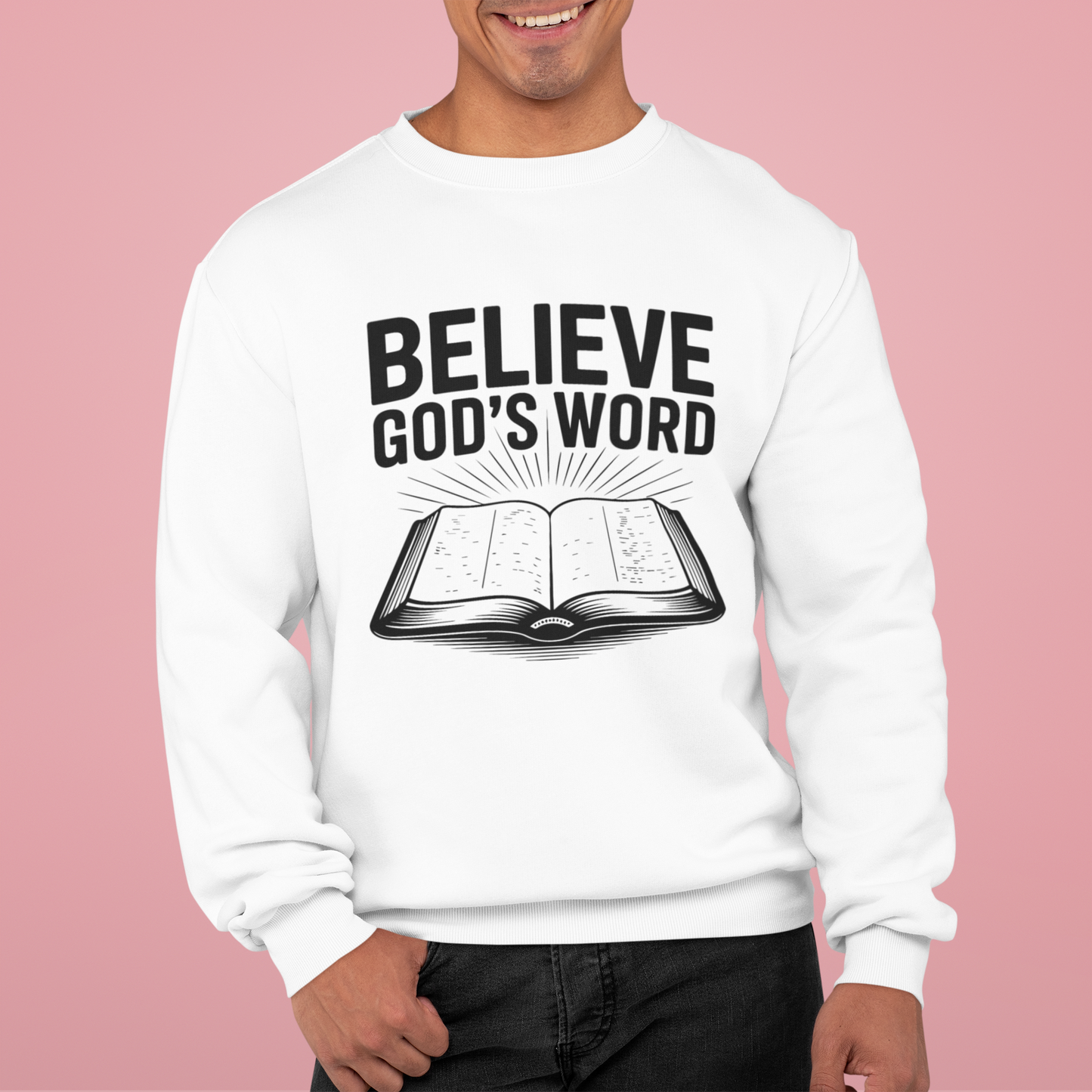 Believe God's Word, Faith-Based, Unisex Heavy Blend Sweatshirt