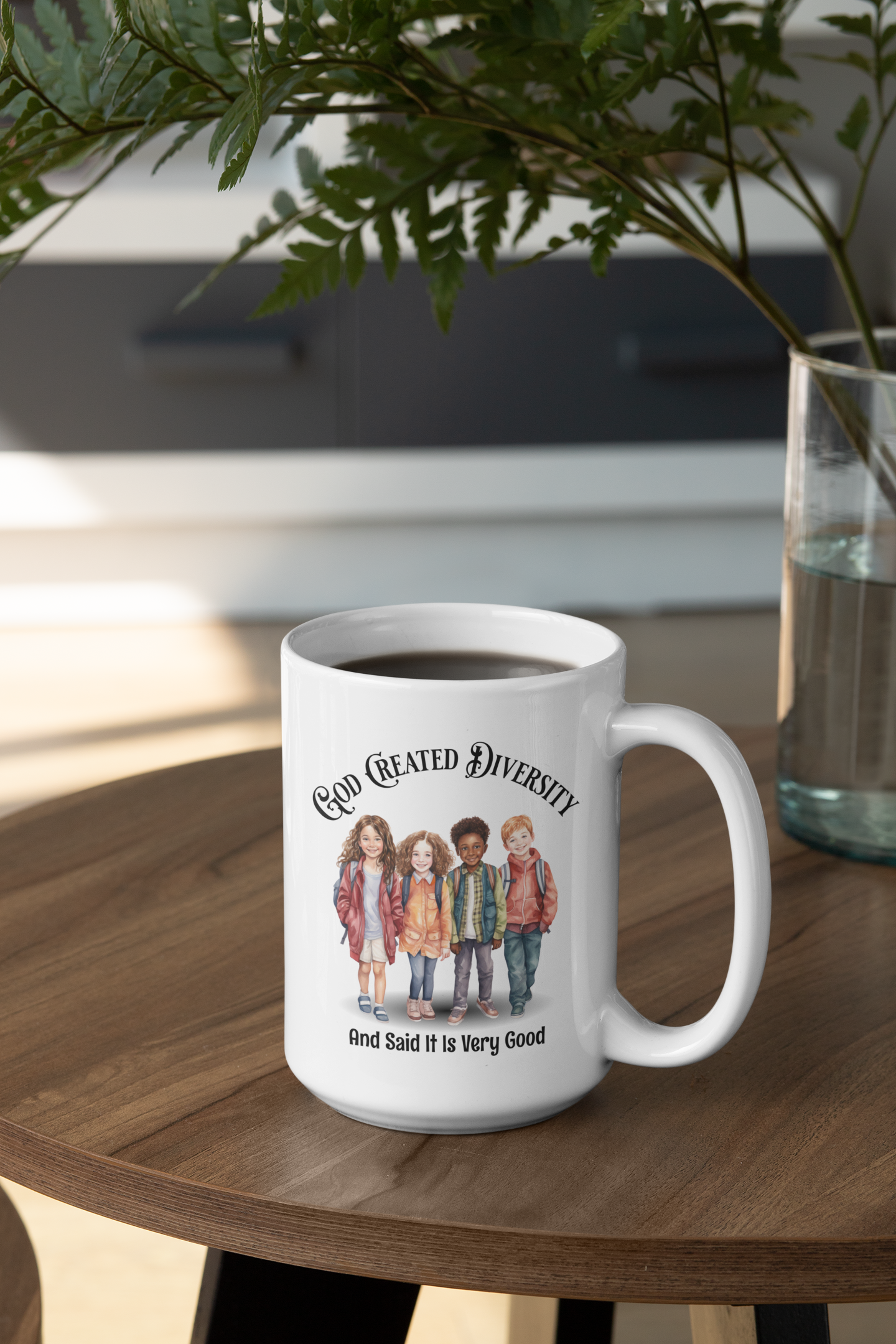 God Created Diversity and Said It Is Very Good, Christian Mug, Ceramic 11 oz Coffee Mug, Faith-Based