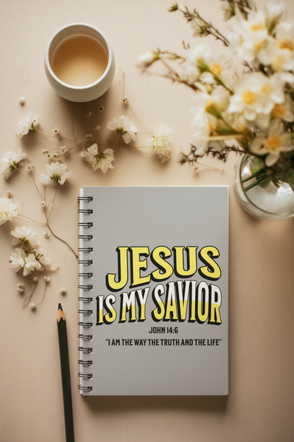 Jesus is My Savior- To Obey the Word of God-Spiral Ruled Journal for Positivity & Gifts