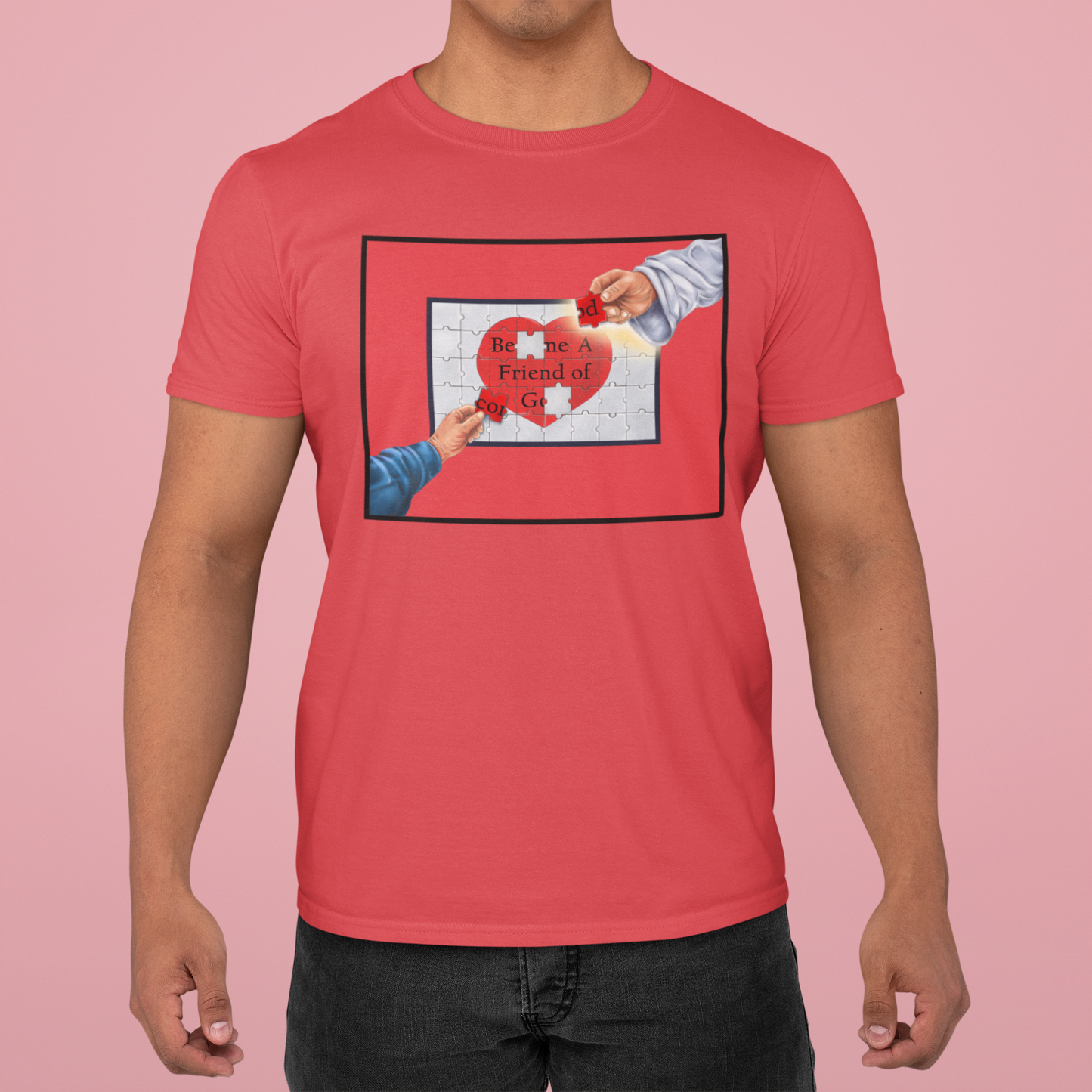 Become A Friend of God Puzzle Design (Red), Faith-Based, Christian