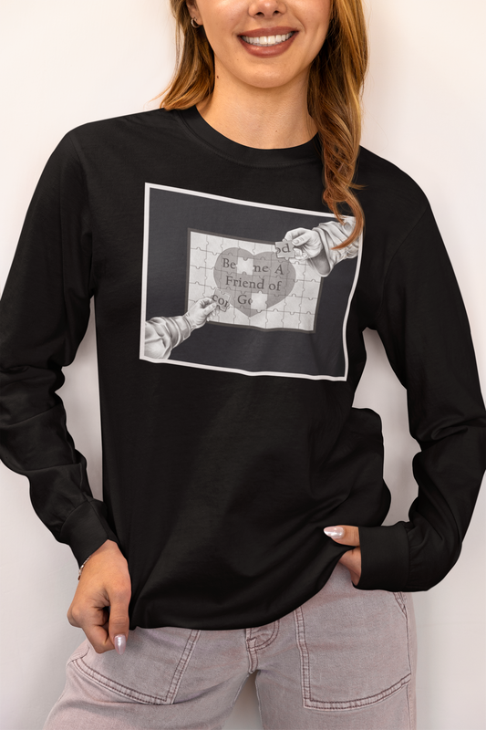 Become A Friend of God Puzzle Design (Black & White), Faith-Based, Christian