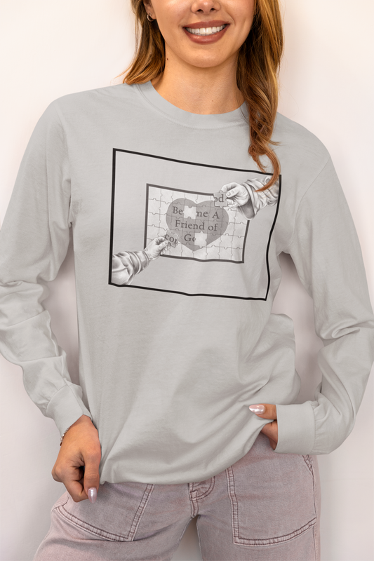 Become A Friend of God Puzzle Design (Gray), Faith-Based, Christian