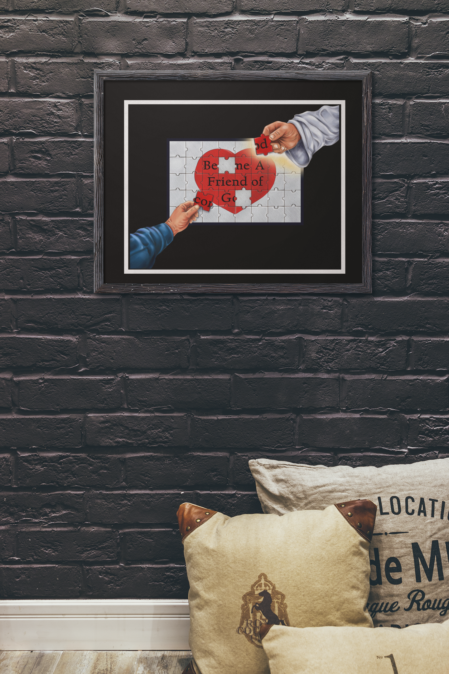 Become a Friend of God Puzzle Design, Faith-Based, Christian, Matte Canvas, Stretched