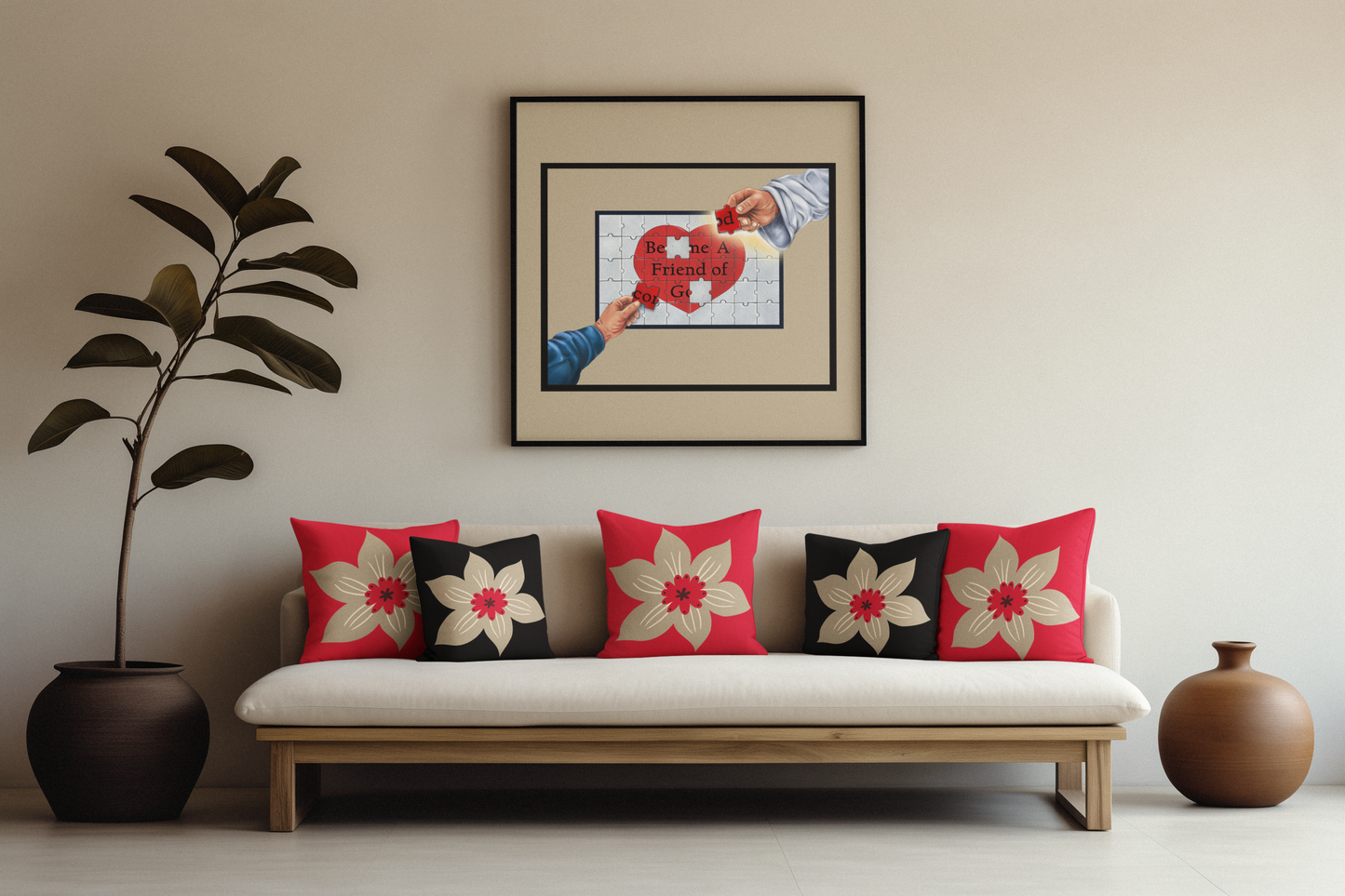 Become a Friend of God Puzzle Design, Christian, Faith-Based, Matte Canvas, Stretched