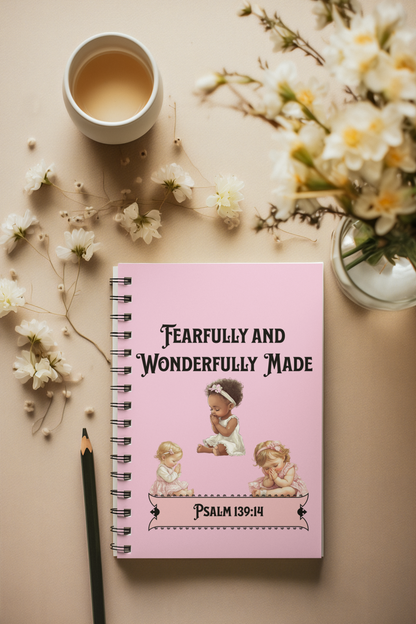 Fearfully and Wonderfully Made-Toddlers Praying-Spiral Ruled Journal for Positivity & Gifts