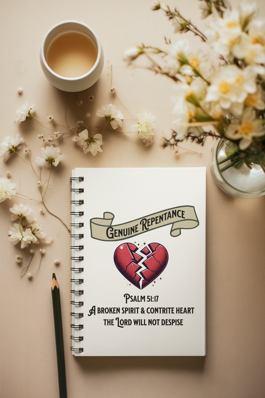 Genuine Repentance-Spiral Ruled Journal for Positivity & Gifts, Faith-Based