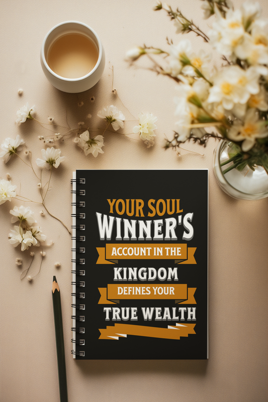 Your Soul Winners Account In the Kingdom is True Wealth-Spiral Ruled Journal for Positivity & Gifts