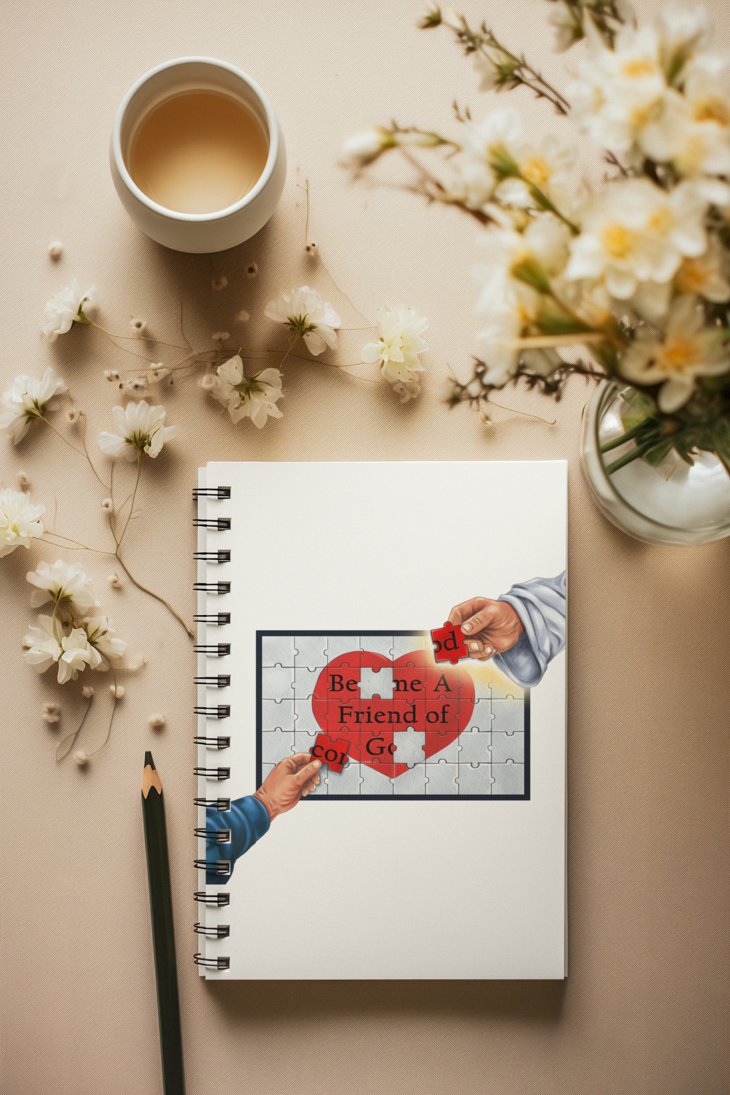 Become A Friend of God-Spiral Ruled Journal for Positivity & Gifts, Faith-Based
