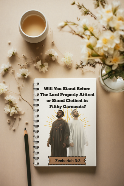 Will You Stand Before the Lord Properly Attired?— Spiral Ruled Journal for Positivity & Gifts