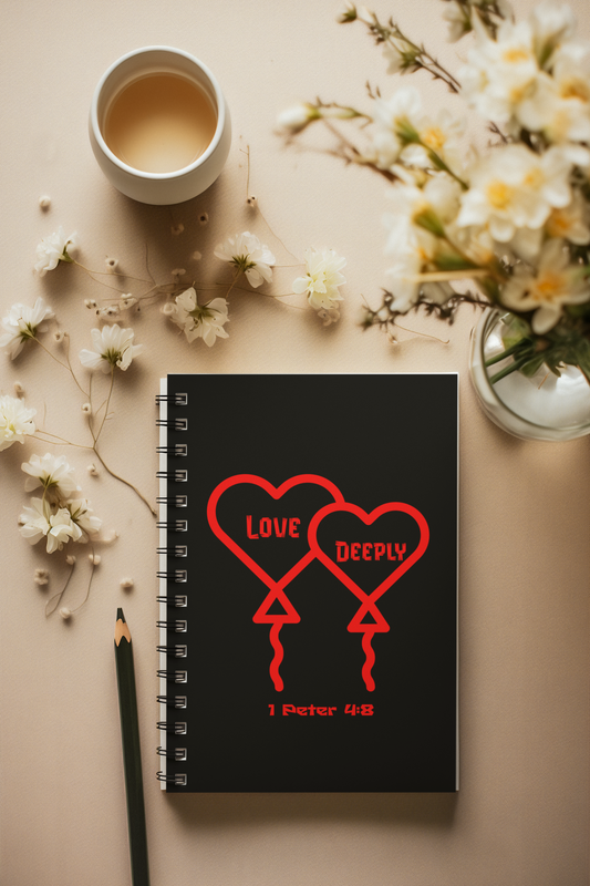 Love Deeply Notebook — Spiral Ruled Journal for Positivity & Gifts