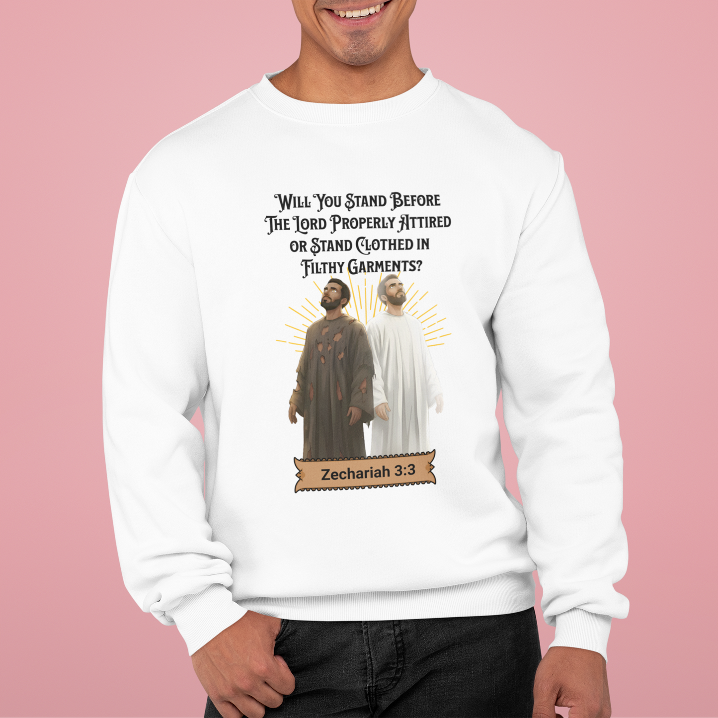 Stand Before the Lord Properly Attired, Faith-Based, Repentance, Unisex Heavy Blend Sweatshirt