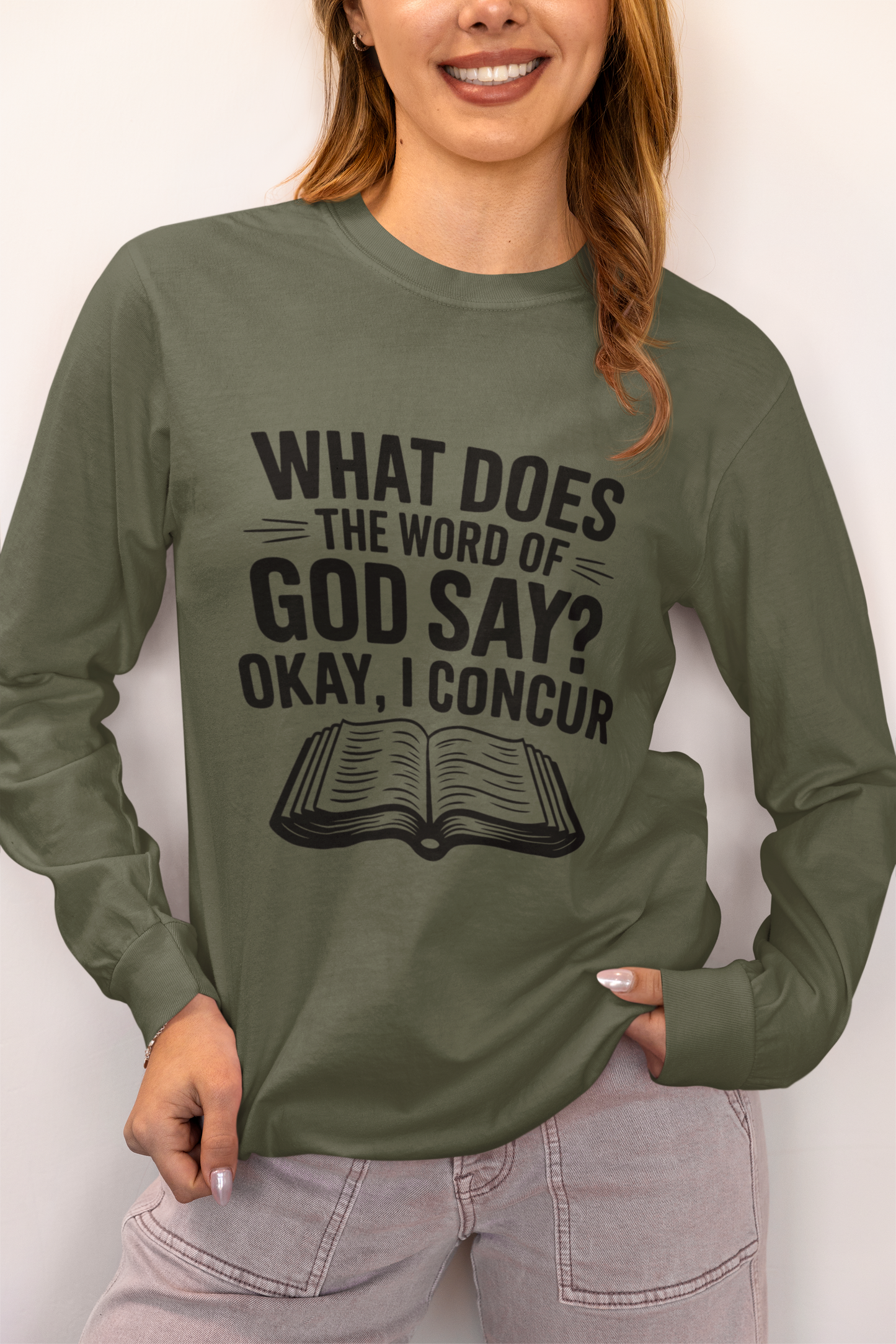 What Does The Word of God Say?, Long Sleeve Tee — Faith-Based Christian Message Shirt