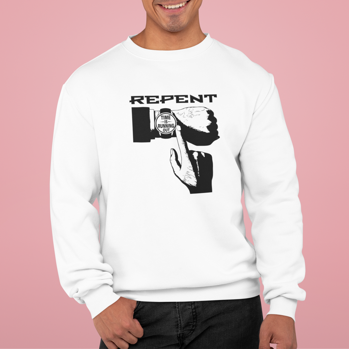 Repent Time is Running Out, Faith-Based, Unisex Heavy Blend Sweatshirt