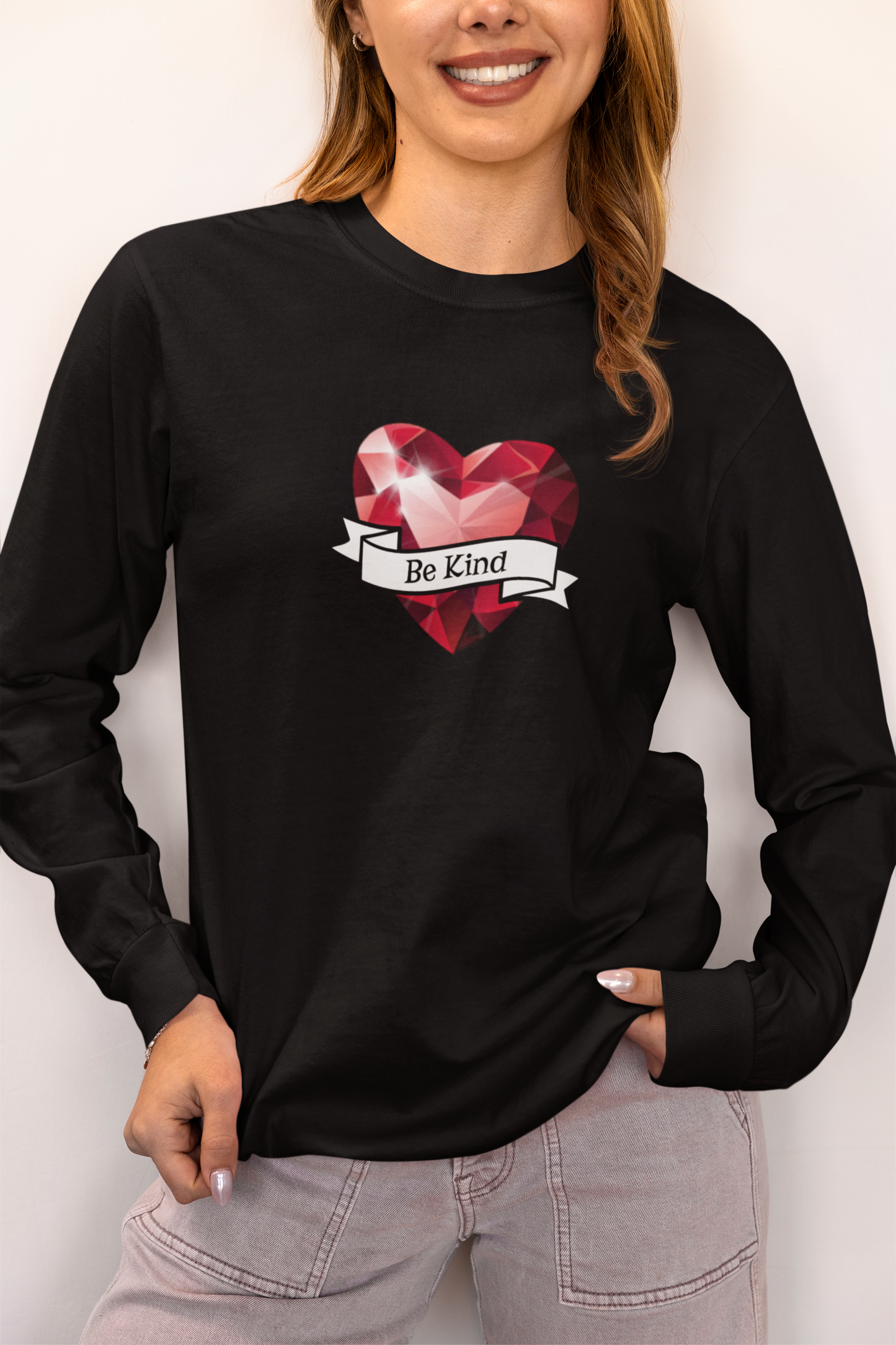 Be Kind, Long Sleeve Tee — Faith-Based Christian Message Shirt